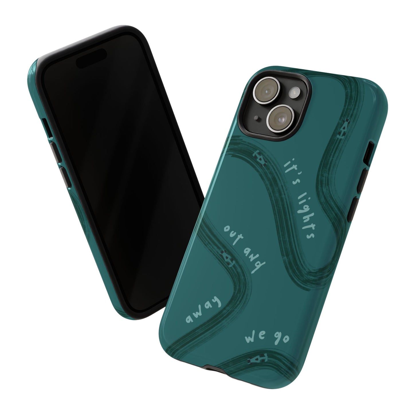 Teal Lights Out F1 Phone Case Design, Trendy F1 Gift, Formula 1 Gift, Cute F1 Phone Case, Unique Formula One Phone Case