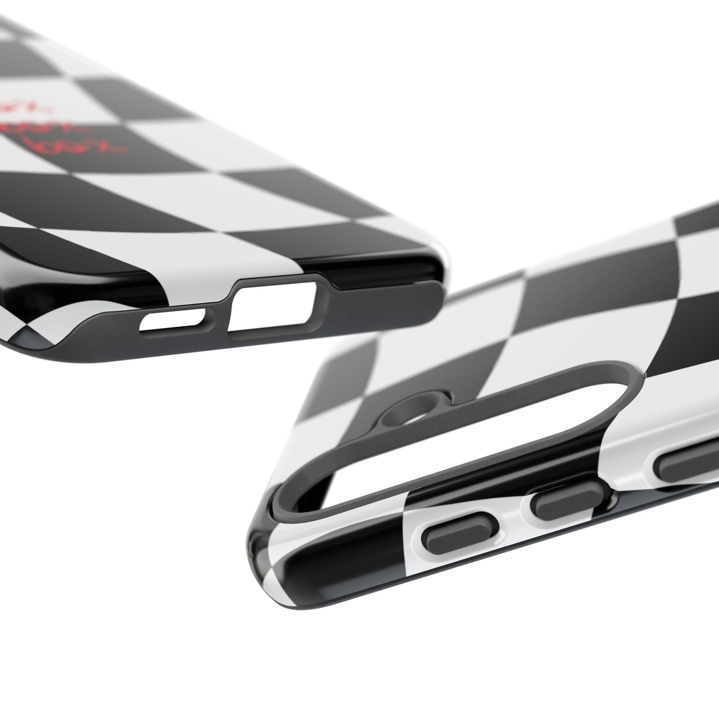 Black and Red Checkered F1 Phone Case, Box Box Box F1 Phone Case