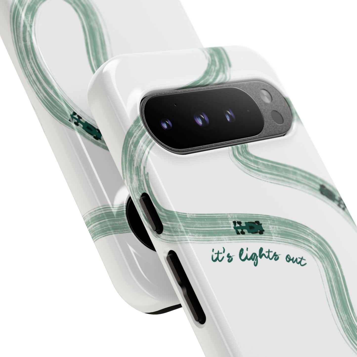 F1 Phone Case Green Painted "its lights out and away we go", Trendy F1 Gift, Formula 1 Gift, Cute F1 Phone Case, Gift for F1 Fans