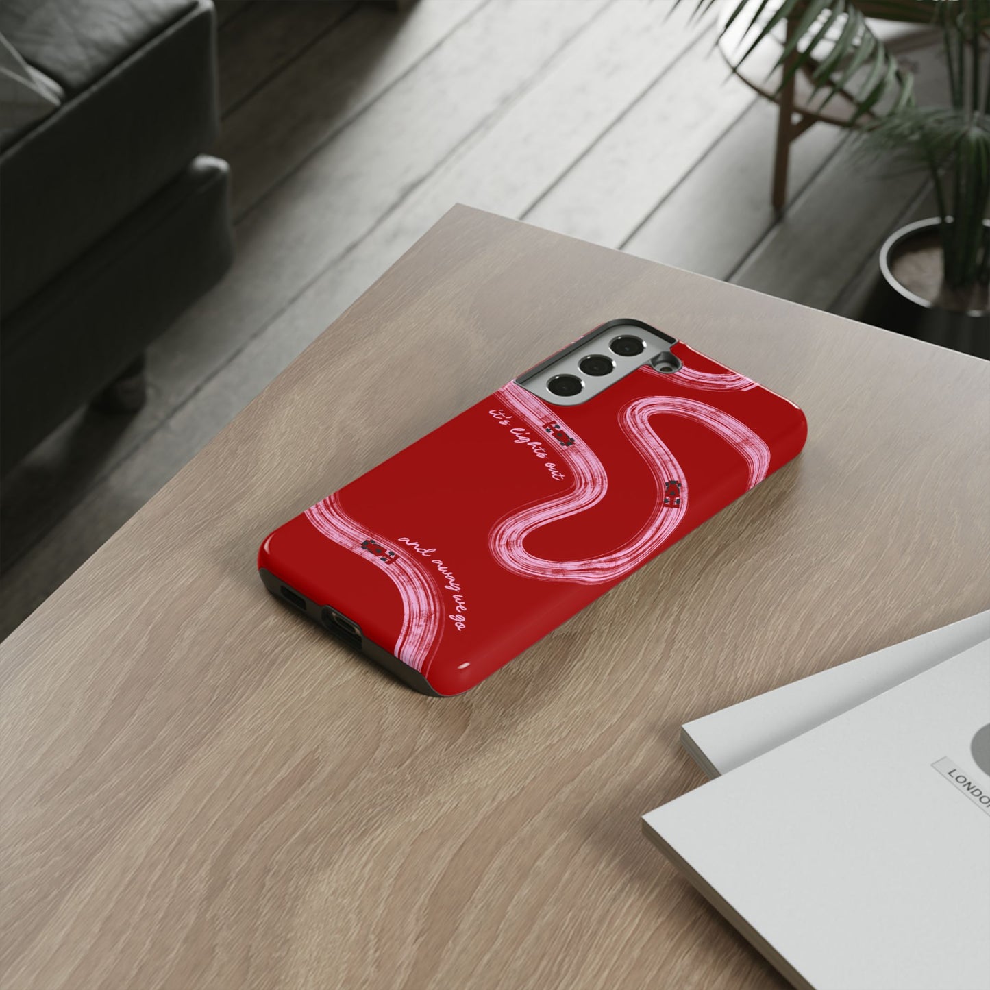 Red and Pink Lights Out F1 Phone Case Design, Trendy F1 Gift, Formula 1 Gift, Cute F1 Phone Case, Unique Formula One Phone Case