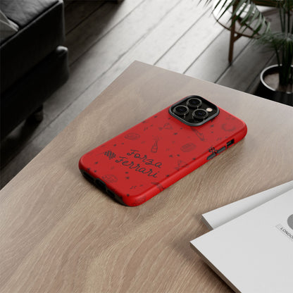 F1 Ferrari Racing Doodle "Forza Ferrari" F1 Phone Case Design