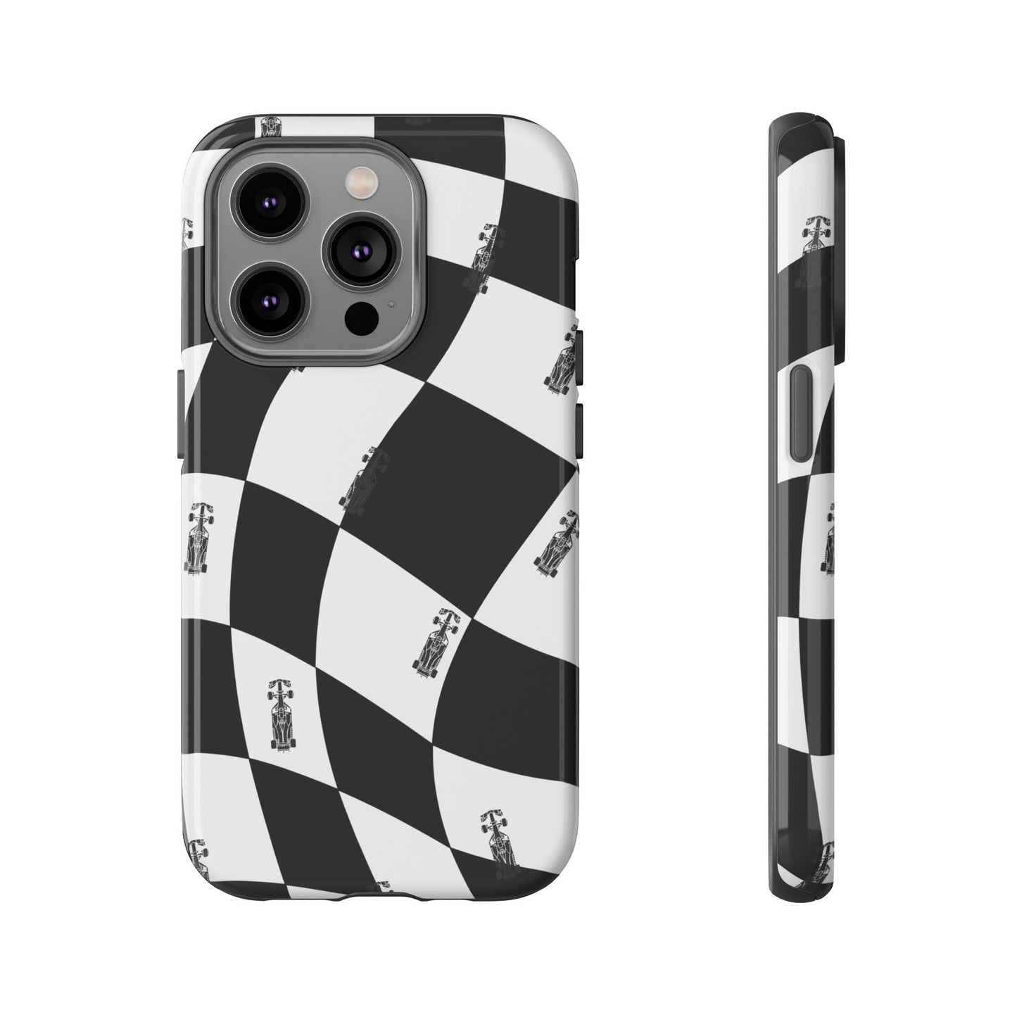 F1 Phone Case Black and White Checkered Design, Trendy F1 Gift, Formula 1 Gift, Cute F1 Phone Case, Unique Formula One Phone Case