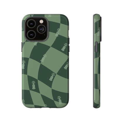 F1 Phone Case Green Checkerboard Design, Trendy F1 Gift, Formula 1 Gift, Cute F1 Phone Case, Unique Formula One Phone Case