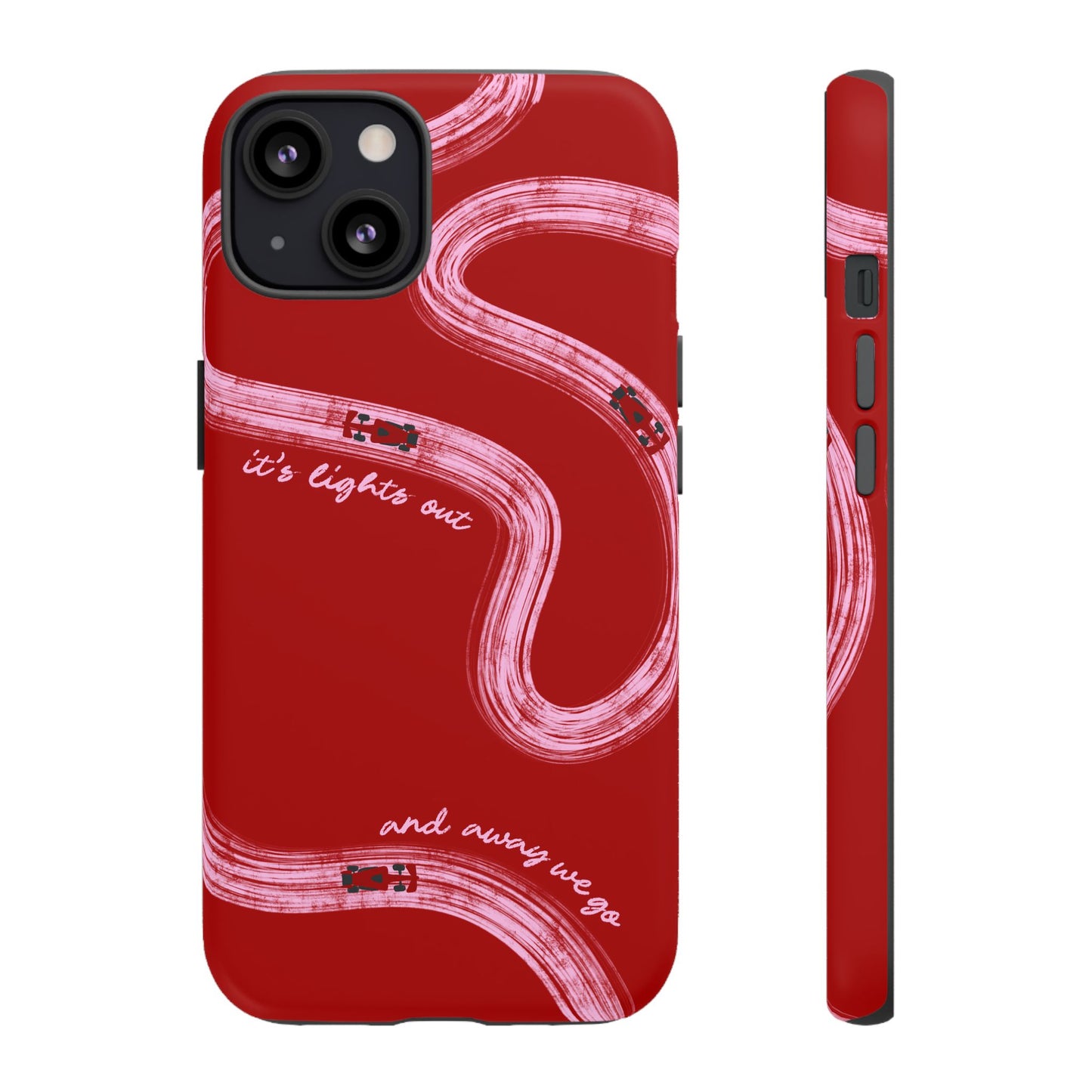 Red and Pink Lights Out F1 Phone Case Design, Trendy F1 Gift, Formula 1 Gift, Cute F1 Phone Case, Unique Formula One Phone Case