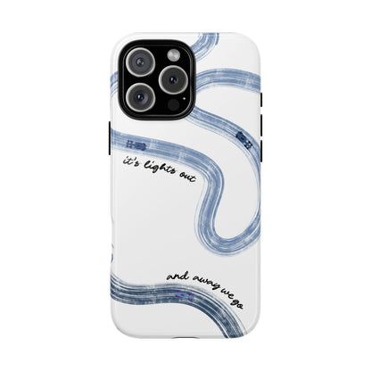 F1 Phone Case Blue Painted "its lights out and away we go", Trendy F1 Gift, Formula 1 Gift, Cute F1 Phone Case, Gift for F1 Fans