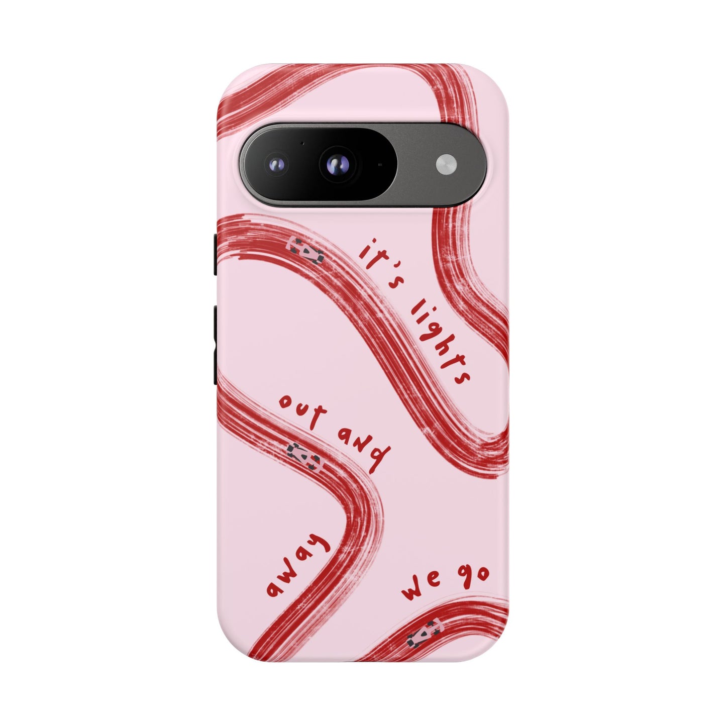 Pink and Red Lights Out F1 Phone Case Design, Trendy F1 Gift, Formula 1 Gift, Cute F1 Phone Case, Unique Formula One Phone Case