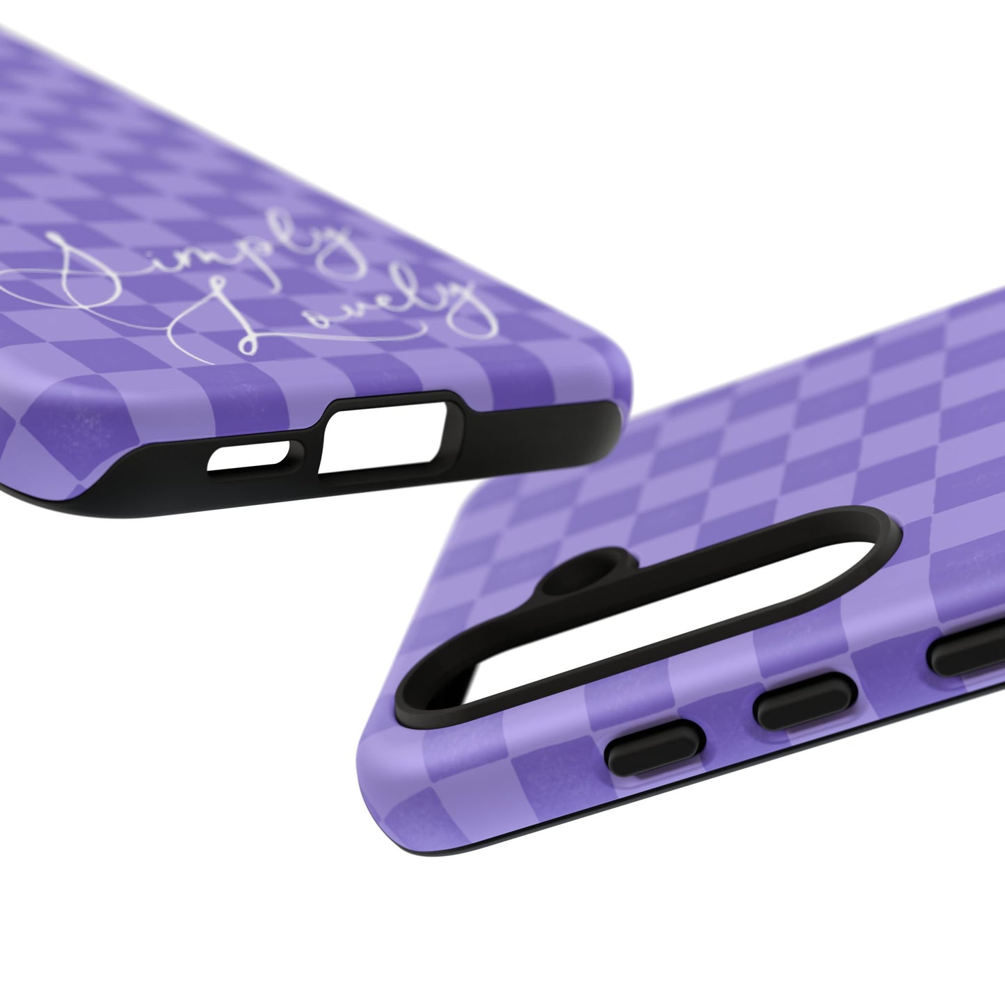 Simply Lovely Purple Checkered F1 Phone Case Design, Trendy F1 Gift, Formula 1 Gift, Cute F1 Phone Case