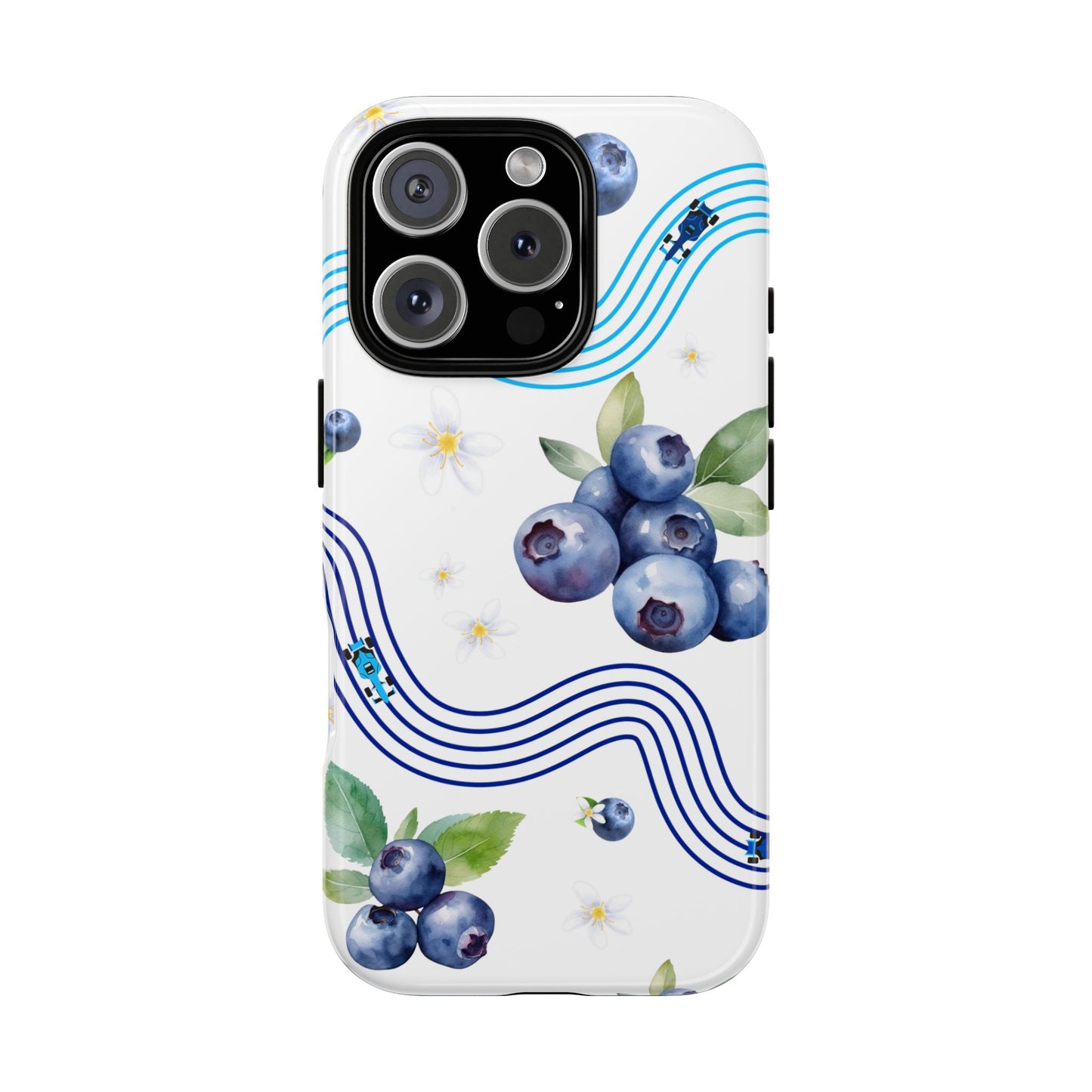 F1 Williams and Blueberries Phone Case, Trendy F1 Gift, Formula 1 Gift, Cute Fruit F1 Phone Case, Unique Phone Case