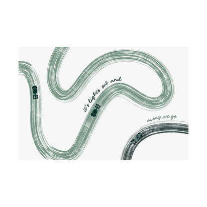 Green F1 Matte Horizontal Poster | US SIZING