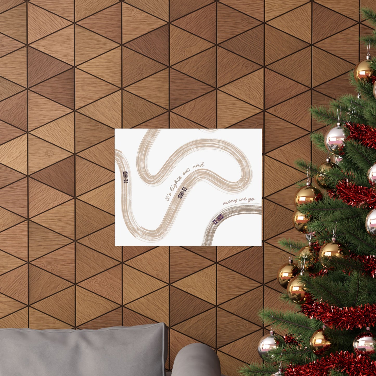 Neutral Beige F1 Matte Horizontal Poster | US SIZING