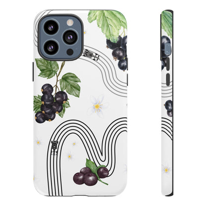 F1 Cadillac and Black Currants Phone Case, Trendy F1 Gift, Formula 1 Gift, Cute Fruit F1 Phone Case, Unique Phone Case