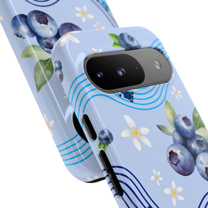 Blue F1 Williams and Blueberries Phone Case, Trendy F1 Gift, Formula 1 Gift, Cute Fruit F1 Phone Case, Unique Phone Case