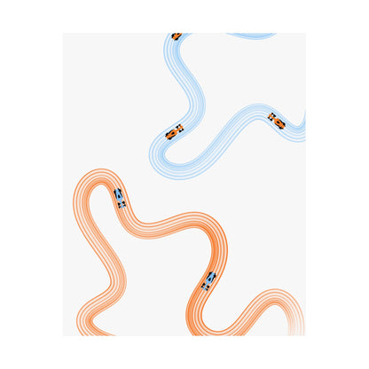 McLaren Orange and Blue F1 Matte Vertical Poster | Formula 1 Art Print (US SIZING)