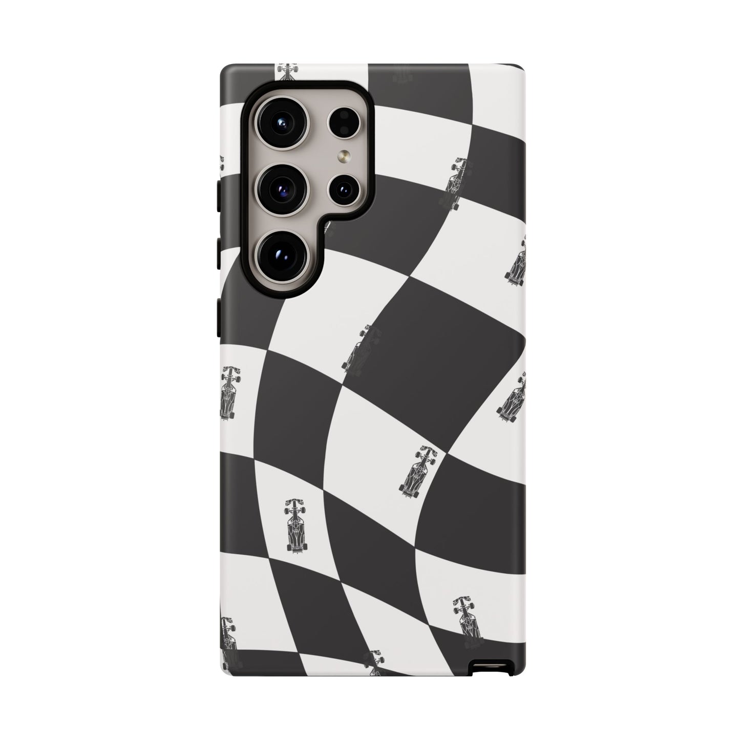 F1 Phone Case Black and White Checkered Design, Trendy F1 Gift, Formula 1 Gift, Cute F1 Phone Case, Unique Formula One Phone Case