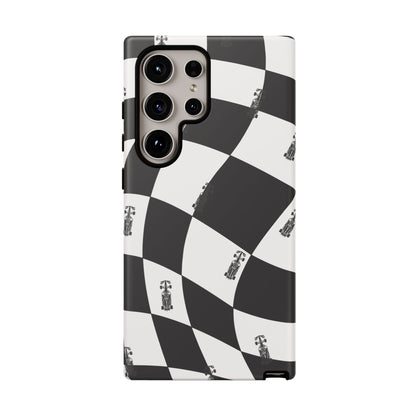 F1 Phone Case Black and White Checkered Design, Trendy F1 Gift, Formula 1 Gift, Cute F1 Phone Case, Unique Formula One Phone Case