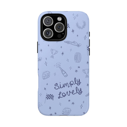 Blue Doodle "Simply Lovely" F1 Phone Case Design