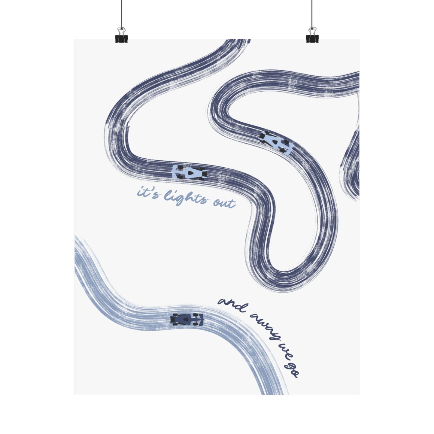 Blue F1 Matte Vertical Poster | F1 Giclée Art Print (US SIZING)