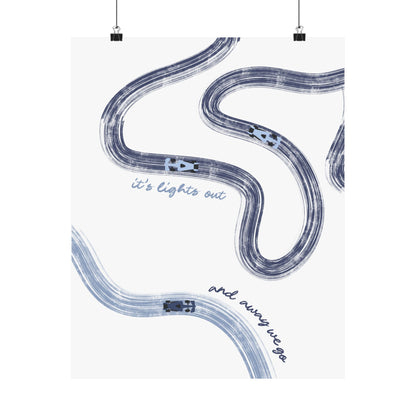 Blue F1 Matte Vertical Poster | F1 Giclée Art Print (US SIZING)