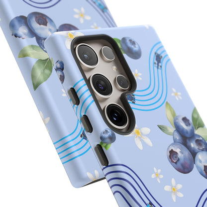 Blue F1 Williams and Blueberries Phone Case, Trendy F1 Gift, Formula 1 Gift, Cute Fruit F1 Phone Case, Unique Phone Case