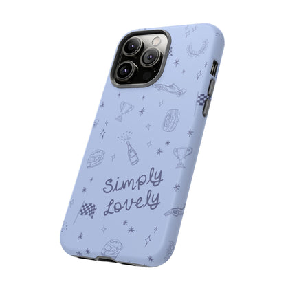 Blue Doodle "Simply Lovely" F1 Phone Case Design
