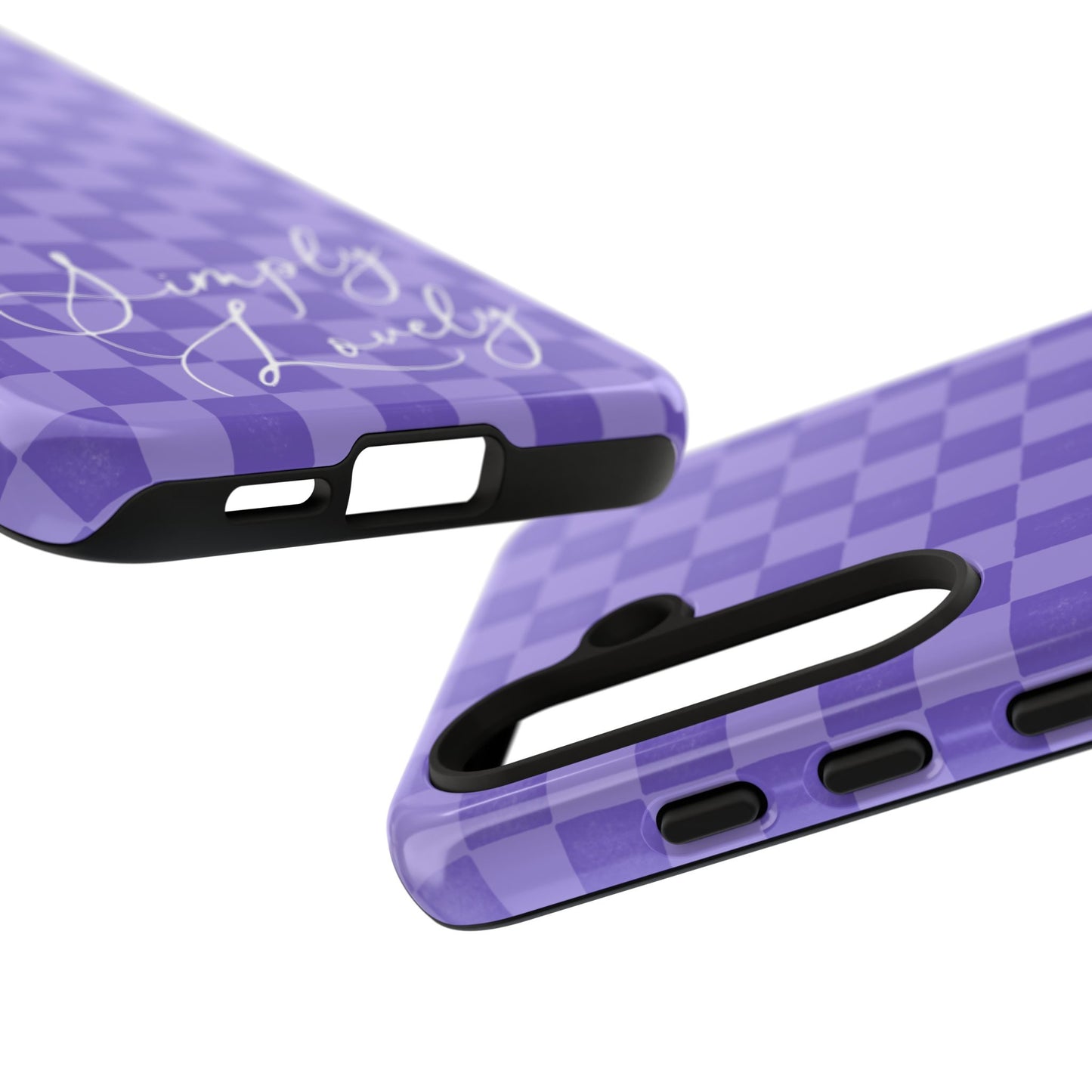 Simply Lovely Purple Checkered F1 Phone Case Design, Trendy F1 Gift, Formula 1 Gift, Cute F1 Phone Case