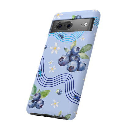 Blue F1 Williams and Blueberries Phone Case, Trendy F1 Gift, Formula 1 Gift, Cute Fruit F1 Phone Case, Unique Phone Case