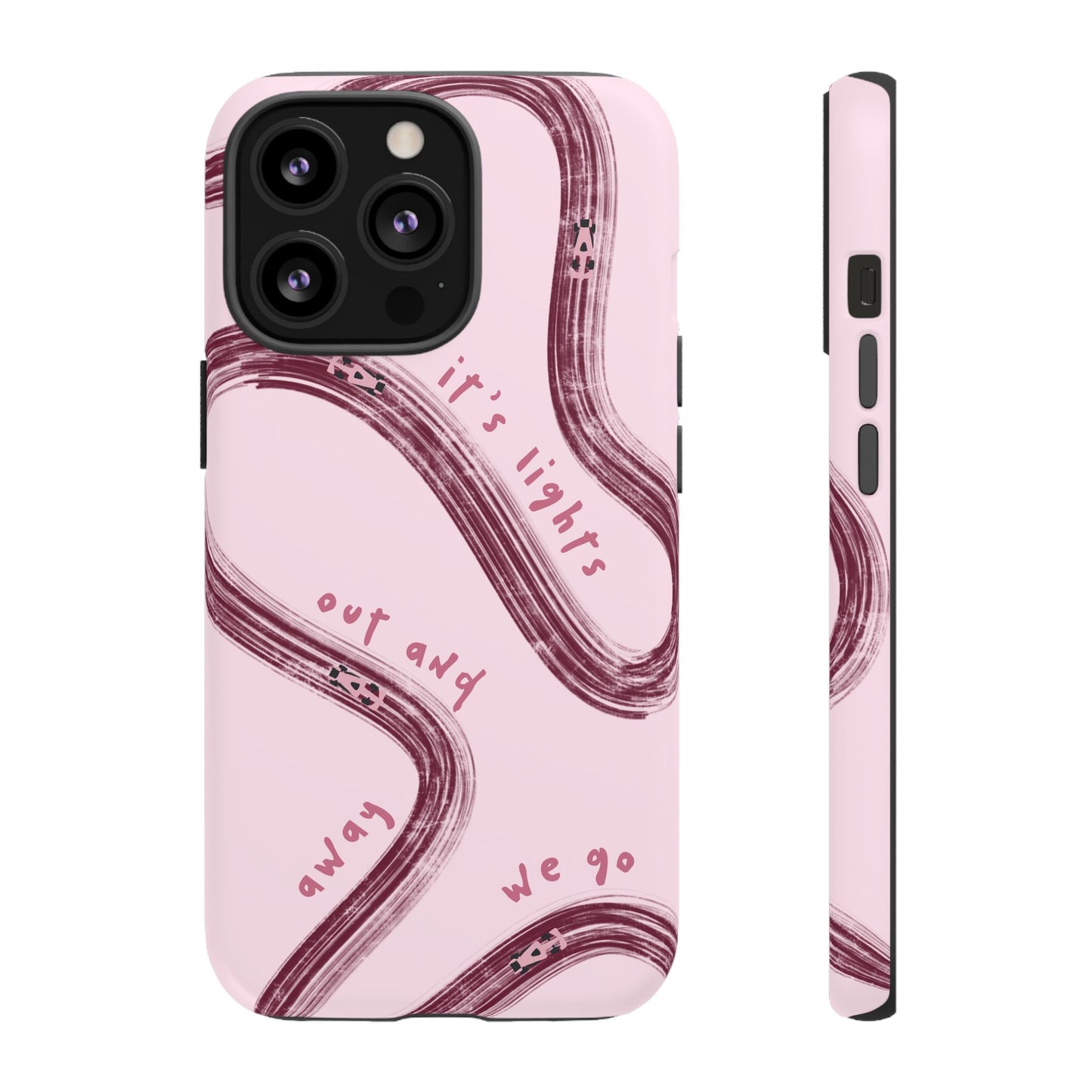 Pink Lights Out F1 Phone Case Design, Trendy F1 Gift, Formula 1 Gift, Cute F1 Phone Case, Unique Formula One Phone Case