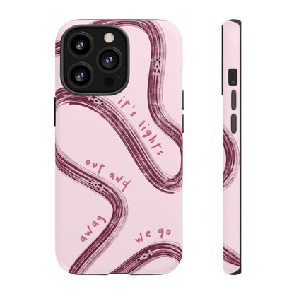 Pink Lights Out F1 Phone Case Design, Trendy F1 Gift, Formula 1 Gift, Cute F1 Phone Case, Unique Formula One Phone Case