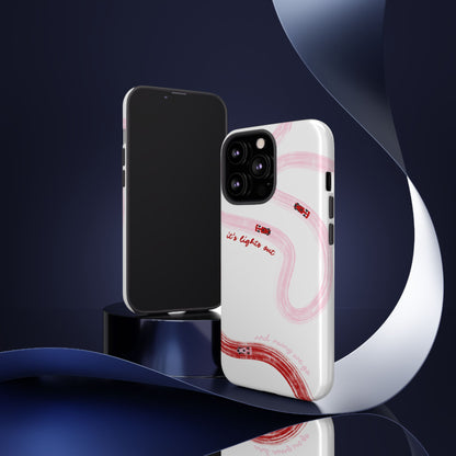 F1 Phone Case Pink and Red Painted "its lights out and away we go", Trendy F1 Gift, Formula 1 Gift, Cute F1 Phone Case, Unique Phone Case