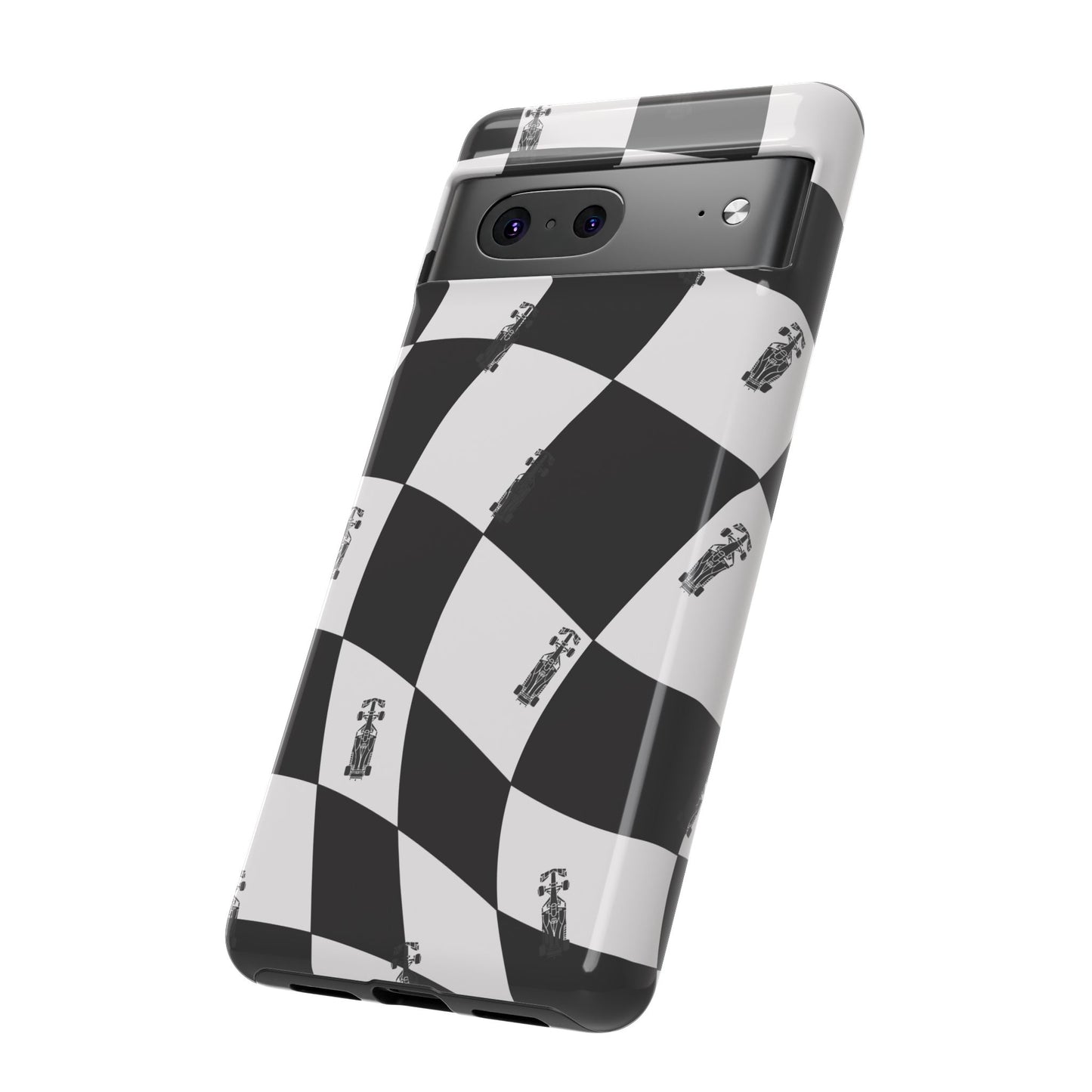 F1 Phone Case Black and White Checkered Design, Trendy F1 Gift, Formula 1 Gift, Cute F1 Phone Case, Unique Formula One Phone Case