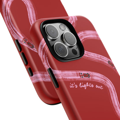 Red and Pink Lights Out F1 Phone Case Design, Trendy F1 Gift, Formula 1 Gift, Cute F1 Phone Case, Unique Formula One Phone Case