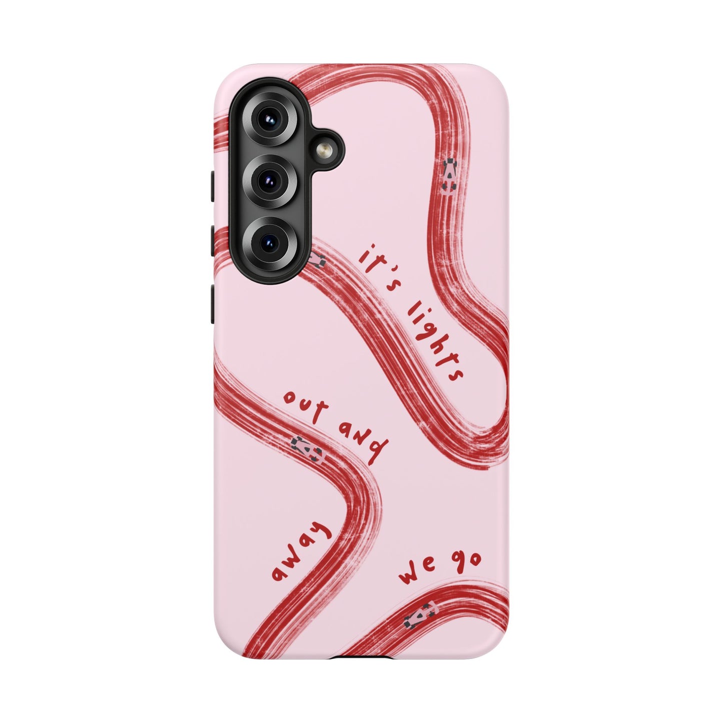 Pink and Red Lights Out F1 Phone Case Design, Trendy F1 Gift, Formula 1 Gift, Cute F1 Phone Case, Unique Formula One Phone Case