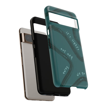 Teal Lights Out F1 Phone Case Design, Trendy F1 Gift, Formula 1 Gift, Cute F1 Phone Case, Unique Formula One Phone Case