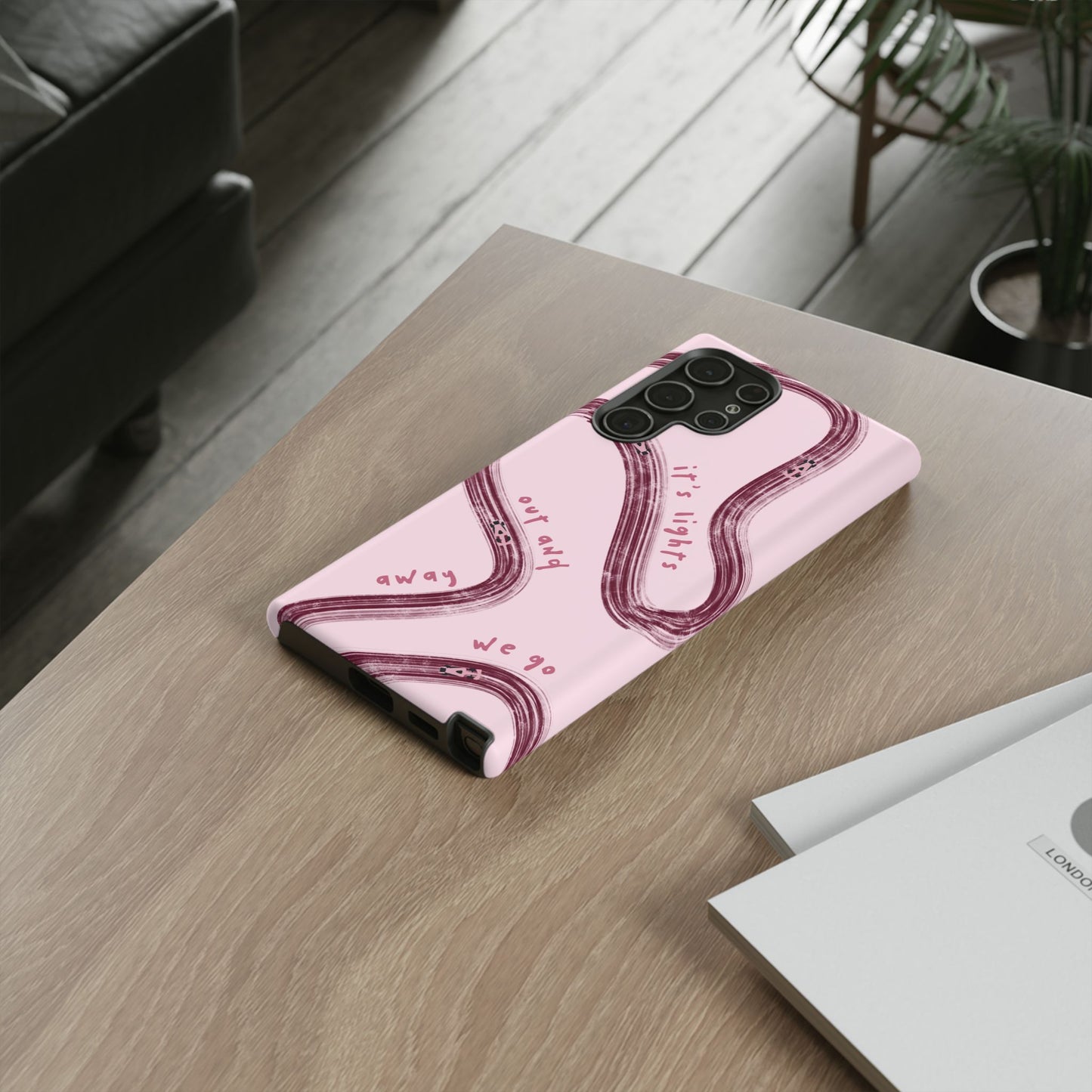 Pink Lights Out F1 Phone Case Design, Trendy F1 Gift, Formula 1 Gift, Cute F1 Phone Case, Unique Formula One Phone Case