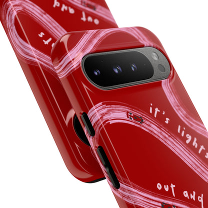 Red and Pink Lights Out F1 Phone Case Design, Trendy F1 Gift, Formula 1 Gift, Cute F1 Phone Case, Unique Formula One Phone Case