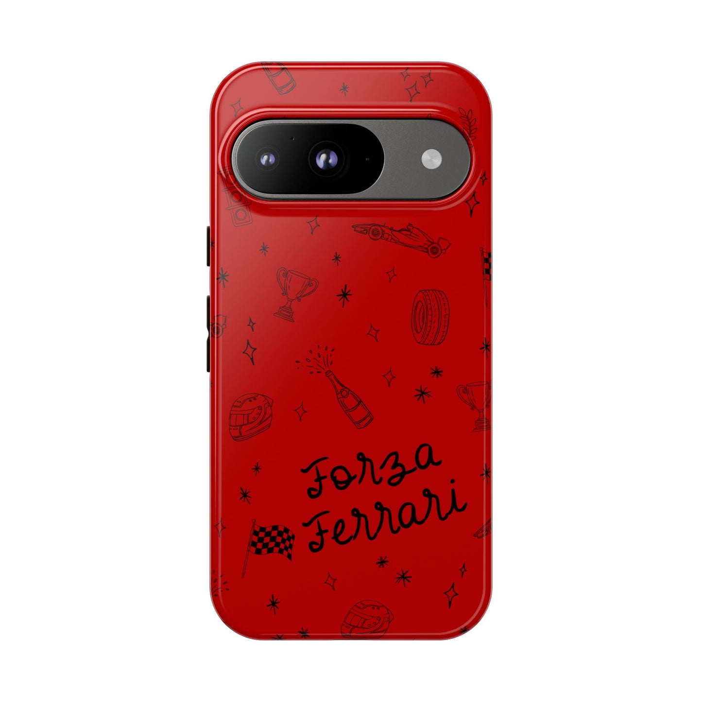 F1 Ferrari Racing Doodle "Forza Ferrari" F1 Phone Case Design
