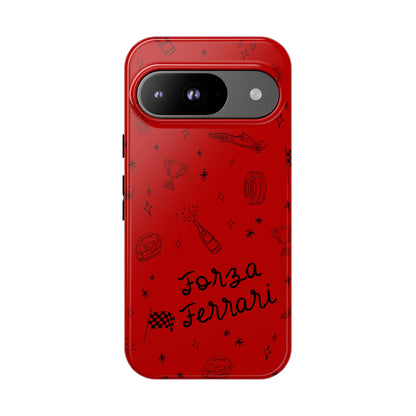 F1 Ferrari Racing Doodle "Forza Ferrari" F1 Phone Case Design