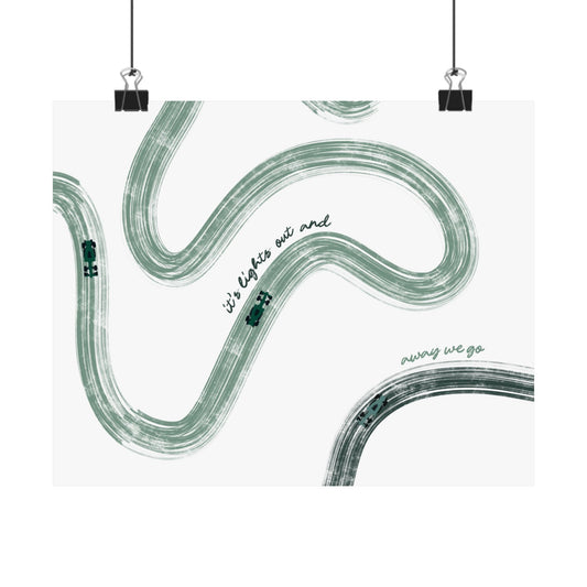 Green F1 Matte Horizontal Poster | US SIZING