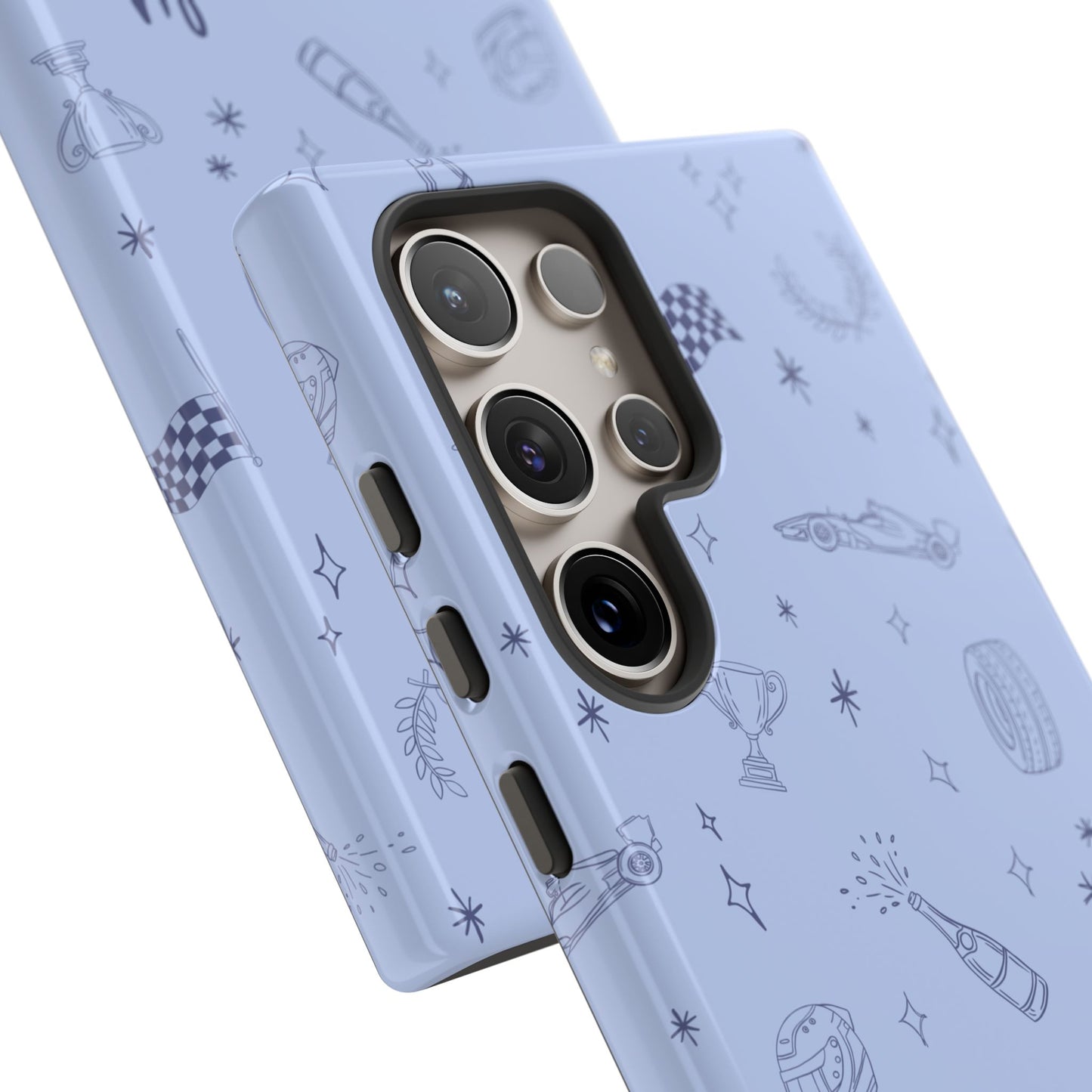 Blue Doodle "Simply Lovely" F1 Phone Case Design