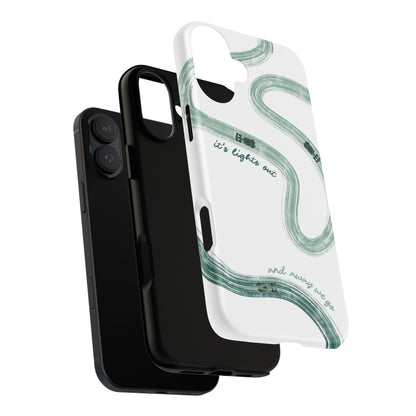 F1 Phone Case Green Painted "its lights out and away we go", Trendy F1 Gift, Formula 1 Gift, Cute F1 Phone Case, Gift for F1 Fans