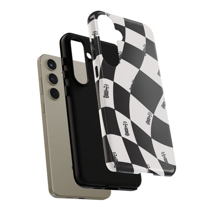 F1 Phone Case Black and White Checkered Design, Trendy F1 Gift, Formula 1 Gift, Cute F1 Phone Case, Unique Formula One Phone Case