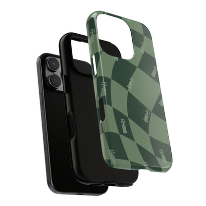 F1 Phone Case Green Checkerboard Design, Trendy F1 Gift, Formula 1 Gift, Cute F1 Phone Case, Unique Formula One Phone Case