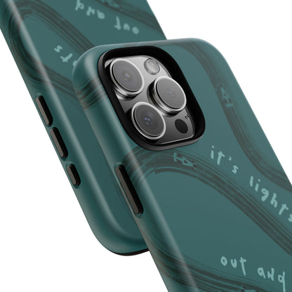 Teal Lights Out F1 Phone Case Design, Trendy F1 Gift, Formula 1 Gift, Cute F1 Phone Case, Unique Formula One Phone Case