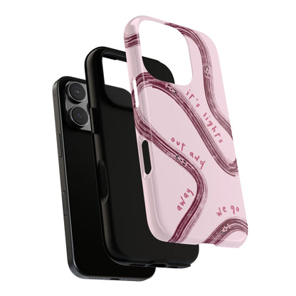 Pink Lights Out F1 Phone Case Design, Trendy F1 Gift, Formula 1 Gift, Cute F1 Phone Case, Unique Formula One Phone Case