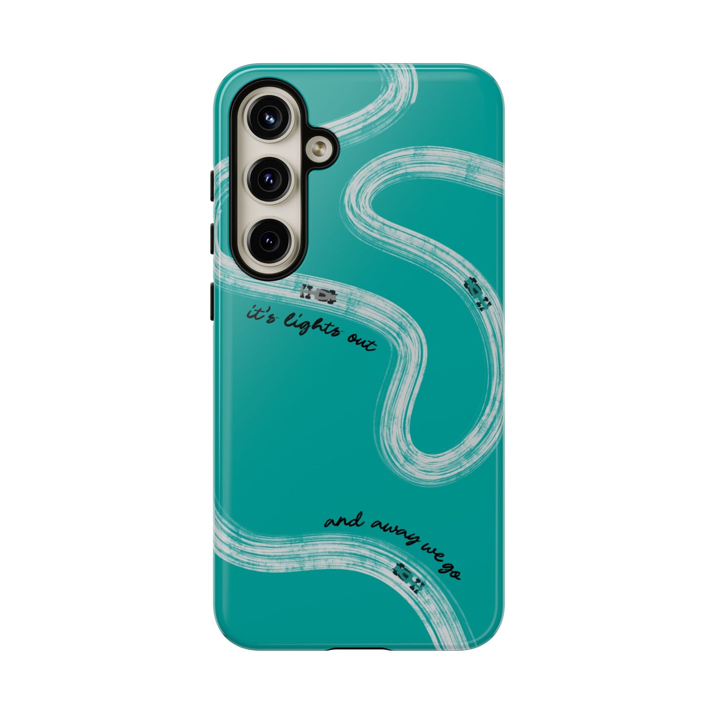 Mercedes F1 Phone Case Painted "its lights out and away we go", Trendy F1 Gift, Formula 1 Gift, Cute F1 Phone Case