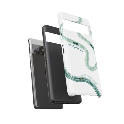 F1 Phone Case Green Painted "its lights out and away we go", Trendy F1 Gift, Formula 1 Gift, Cute F1 Phone Case, Gift for F1 Fans