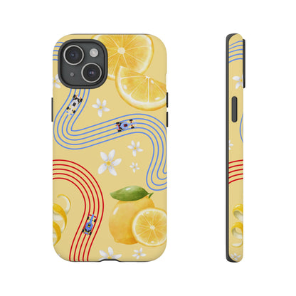 Yellow F1 Racing Bulls and Lemons Phone Case, Trendy F1 Gift, Formula 1 Gift, Cute Fruit F1 Phone Case, Unique Phone Case