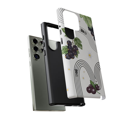 F1 Cadillac and Black Currants Phone Case, Trendy F1 Gift, Formula 1 Gift, Cute Fruit F1 Phone Case, Unique Phone Case