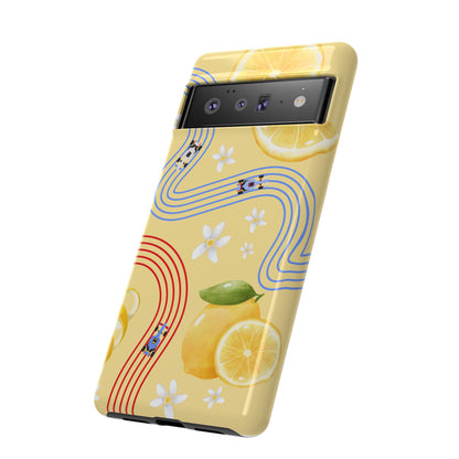 Yellow F1 Racing Bulls and Lemons Phone Case, Trendy F1 Gift, Formula 1 Gift, Cute Fruit F1 Phone Case, Unique Phone Case