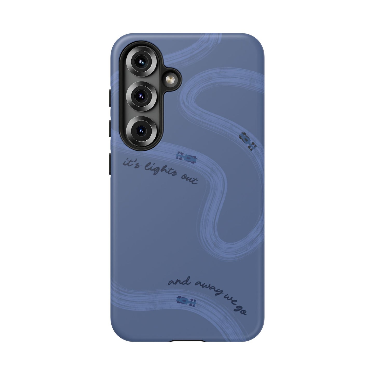 F1 Phone Case Monochrome Dark Blue Painted "its lights out and away we go", Trendy F1 Gift, Formula 1 Gift, Cute F1 Phone Case, Phone Case